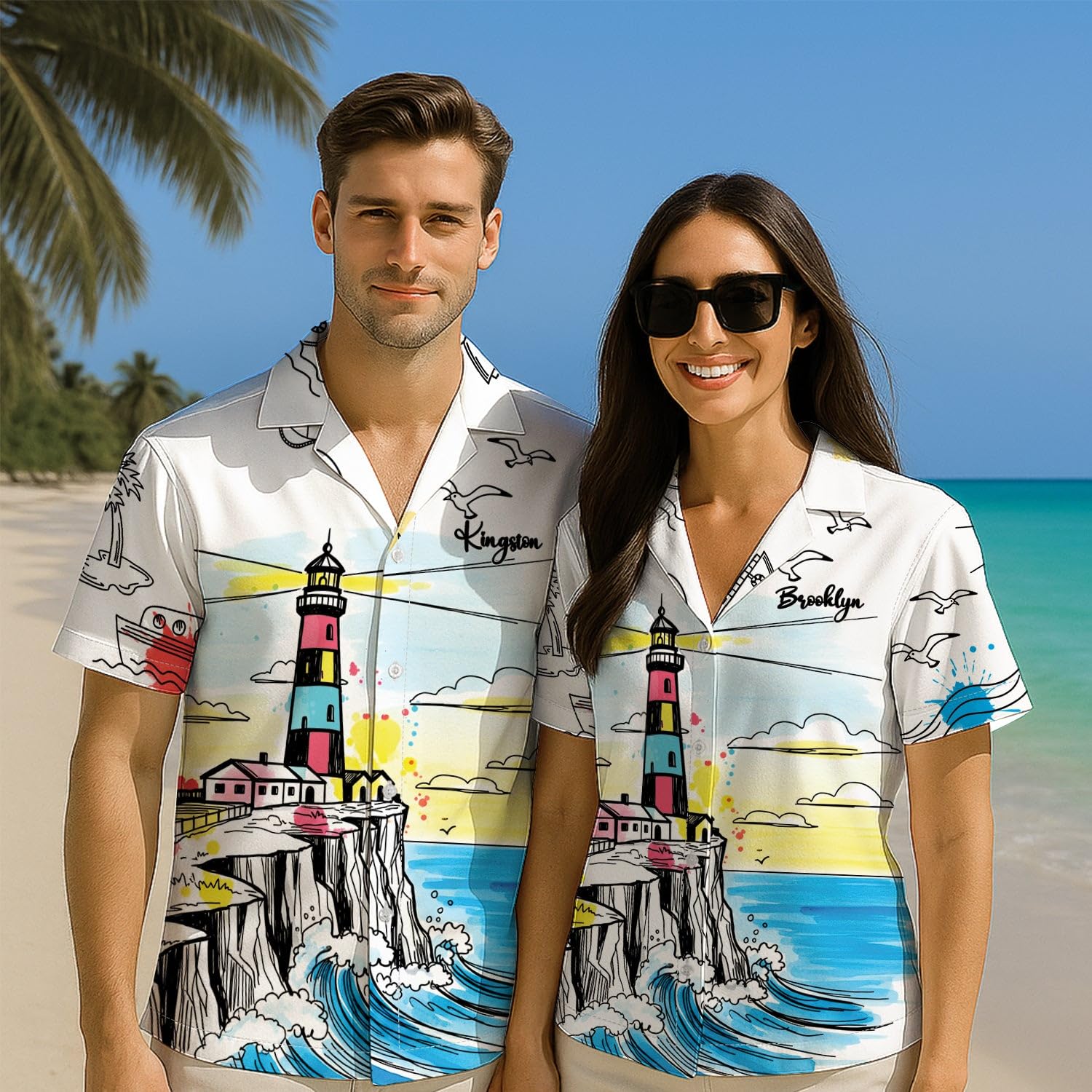 Ciciron Personalized Trip Memories Hawaiian Shirt for Men Dad Travelers, Customized Name Landmark Summer Men's Hawaiian Shirt - Image 3