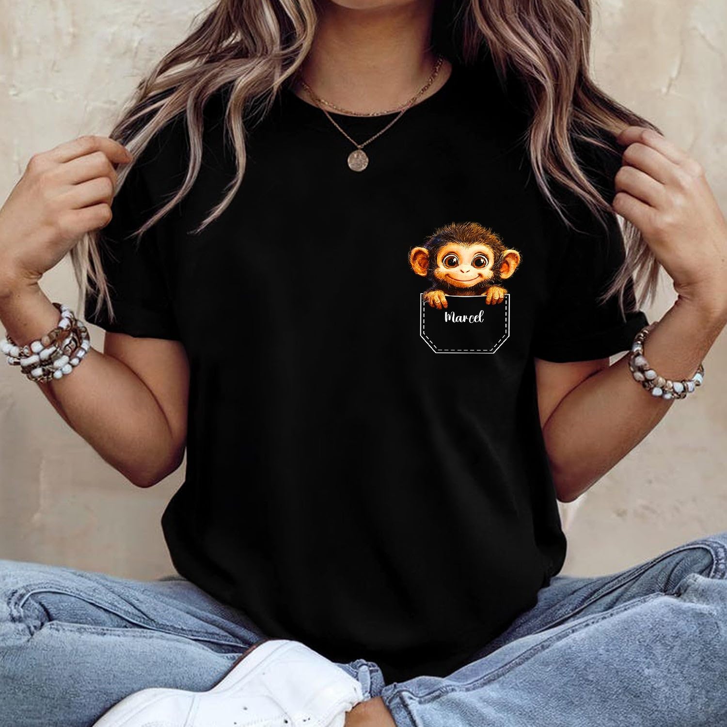 Custom Animal T-Shirt Gift for Women Her Mom, Personalized Name Animal Shirt, Animals Lover T-Shirts for Birthday - Image 4