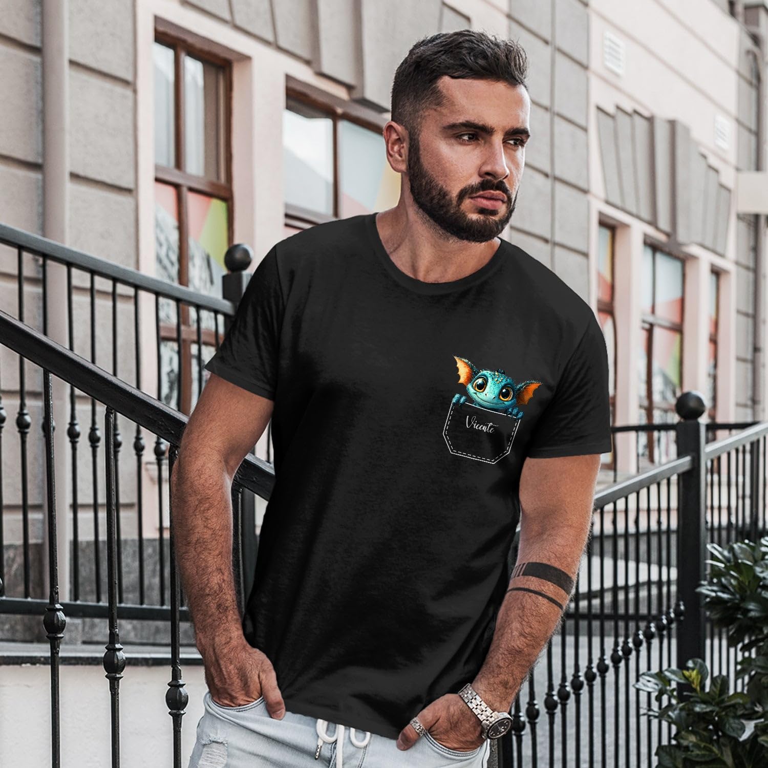 Personalized Animal T-Shirt, Customized Name Shirt Gift for Animal Lover Men Brother Uncle Friends, Animals Tee Shirts - Image 3