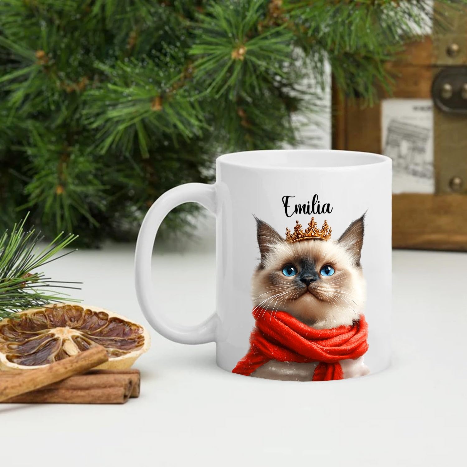 Personalized Birman Cat Owner Coffee Mug 11 Oz, Awesome Birman Cat Accent Mug Gift For Cat Lover Men Women Sister Brother, Custom Name Birman White Coffee Cup, Birman Ceramic Mug, Birman Travel Mug - Image 3
