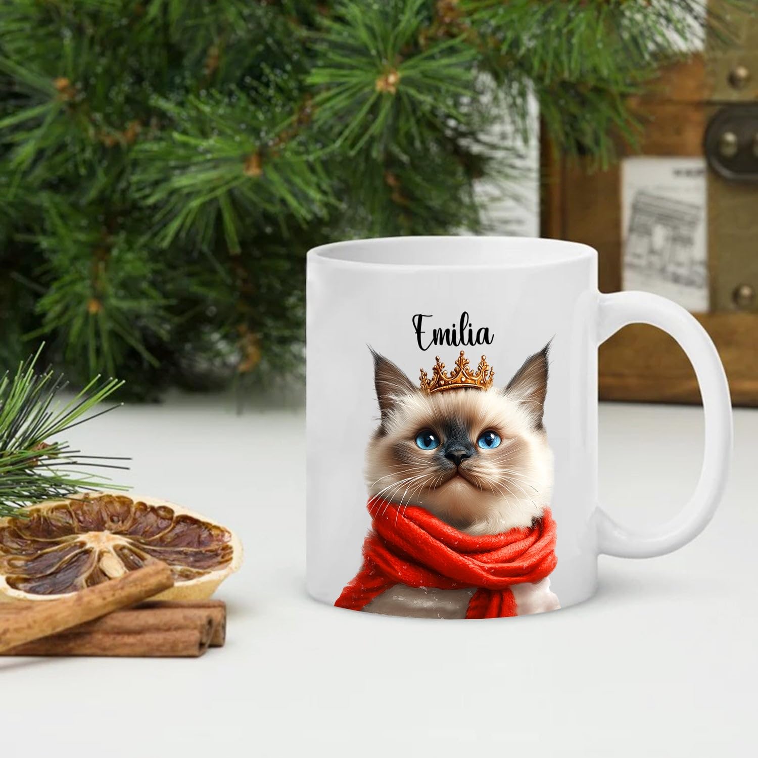 Personalized Birman Cat Owner Coffee Mug 11 Oz, Awesome Birman Cat Accent Mug Gift For Cat Lover Men Women Sister Brother, Custom Name Birman White Coffee Cup, Birman Ceramic Mug, Birman Travel Mug - Image 4