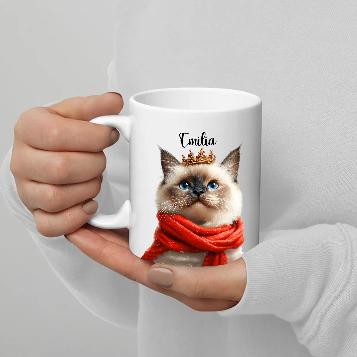 Personalized Birman Cat Owner Coffee Mug 11 Oz, Awesome Birman Cat Accent Mug Gift For Cat Lover Men Women Sister Brother, Custom Name Birman White Coffee Cup, Birman Ceramic Mug, Birman Travel Mug - Image 5
