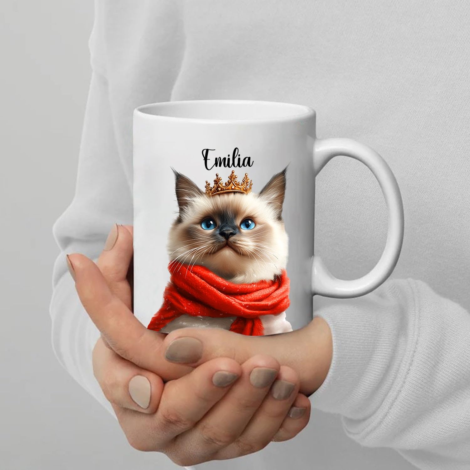 Personalized Birman Cat Owner Coffee Mug 11 Oz, Awesome Birman Cat Accent Mug Gift For Cat Lover Men Women Sister Brother, Custom Name Birman White Coffee Cup, Birman Ceramic Mug, Birman Travel Mug - Image 6