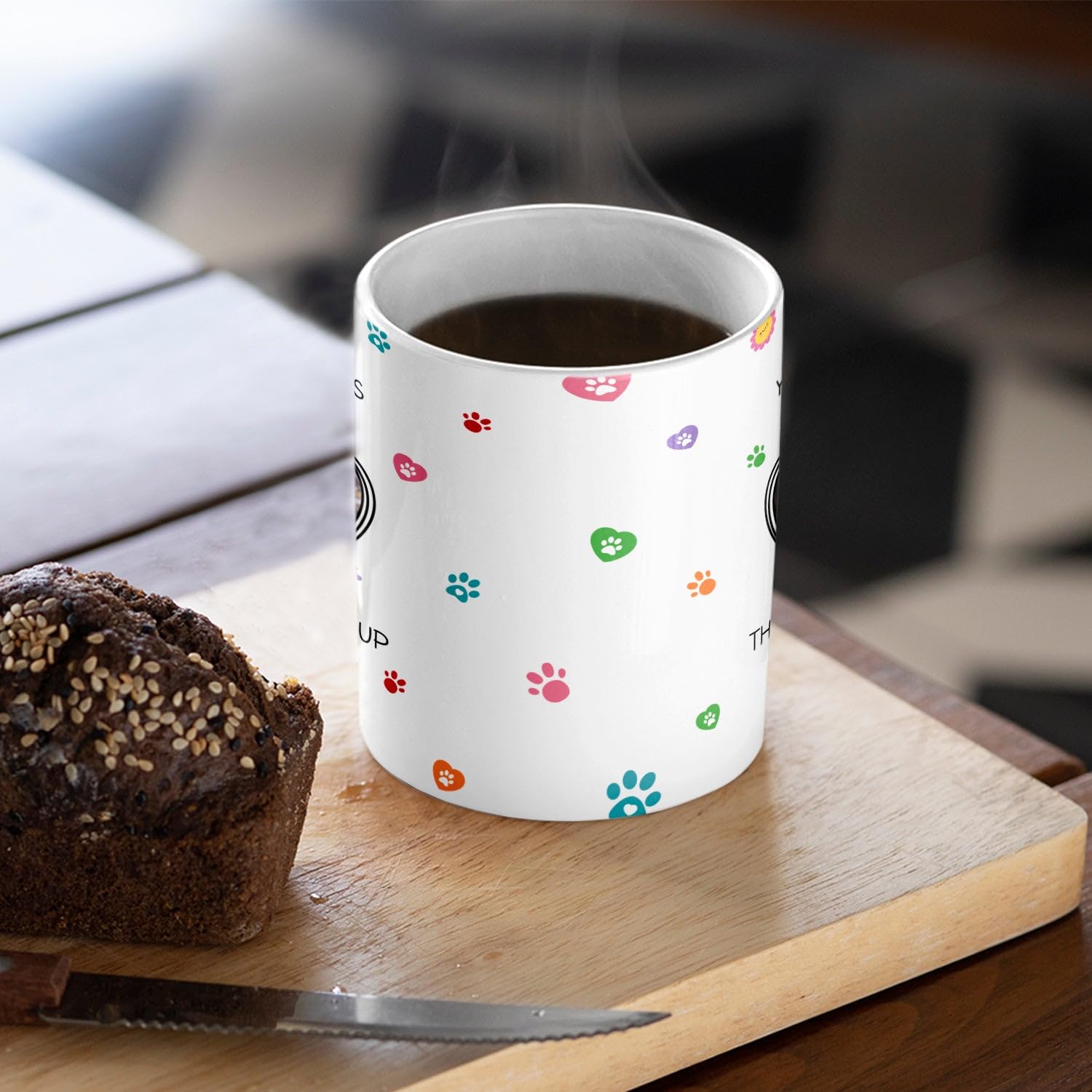 Personalized Dear Dad Accent Coffee Mug 11 Oz, Dear Dad You Are The World's Best Dog Dad White Mug, Customized Name/Photo Dog Coffee Cup Gift For Birthday Christmas, Awesome Dog Dad Ceramic Teacup - Image 3